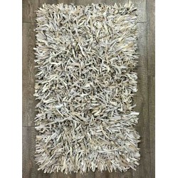 Πατάκι Δερμάτινο Τζακιού Ανοιχτό Μπεζ 70x130cm