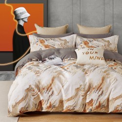 Σετ πάπλωμα υπέρδιπλο Art 12145 Bertha 220×240 Γκρι,Μπεζ