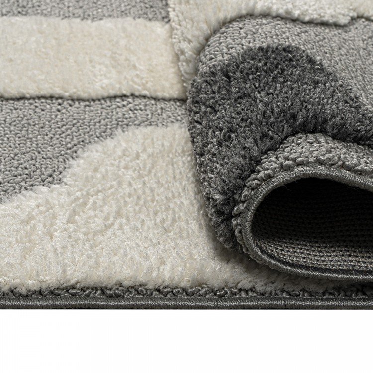 Χαλί Παιδικό Loop Art 9557 Grey White Χαλί Παιδικό Loop Art 9557 Grey White