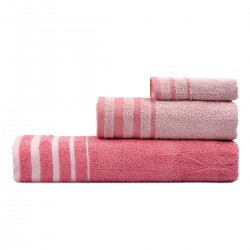 Beauty Home Σετ πετσέτες Art 3313 Σετ 3τμχ Κοραλί,Ροζ