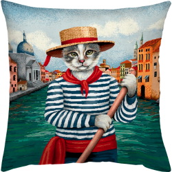 Vasiliadis Bros Μαξιλάρι διακοσμητικό 45x45 Στόφα Kiss-1082