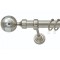 Decorpat Mεταλλικό Κουρτινόξυλο Φ25 150cm Bola Νίκελ Σατινέ