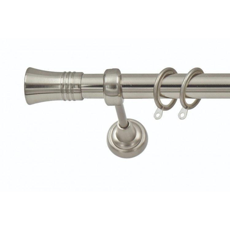Decorpat Mεταλλικό Κουρτινόξυλο Φ25 150cm Capri Νίκελ Σατινέ Decorpat Mεταλλικό Κουρτινόξυλο Φ25 150cm Capri Νίκελ Σατινέ