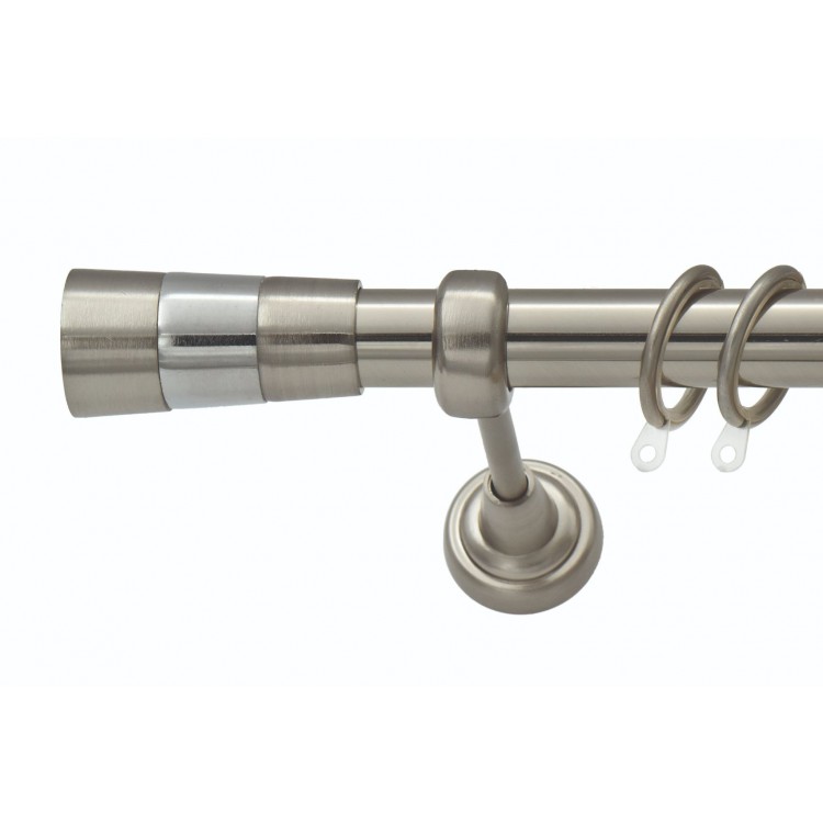 Decorpat Mεταλλικό Κουρτινόξυλο Φ25 150cm Matilda Νίκελ Σατινέ Decorpat Mεταλλικό Κουρτινόξυλο Φ25 150cm Matilda Νίκελ Σατινέ