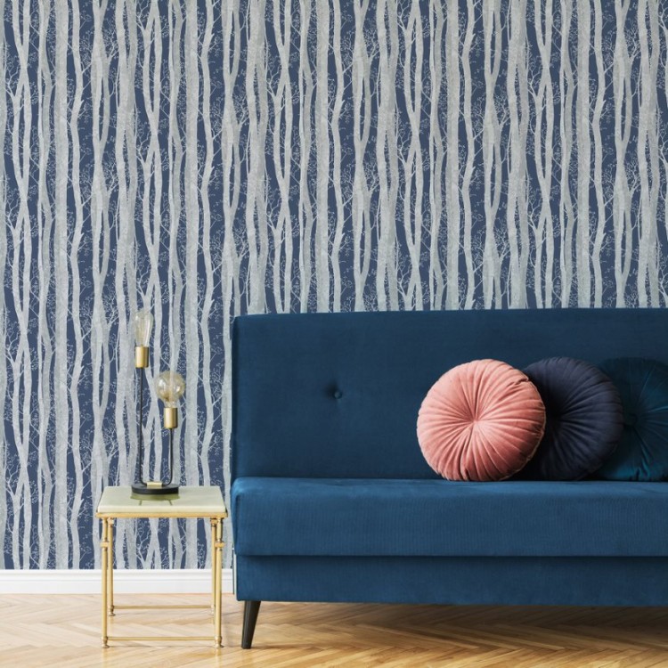 ΤΑΠΕΤΣΑΡΙΑ ΤΟΙΧΟΥ FRESCA 108292 DAPPLED TREES NAVY 1000x53cm ΤΑΠΕΤΣΑΡΙΑ ΤΟΙΧΟΥ FRESCA 108292 DAPPLED TREES NAVY 1000x53cm