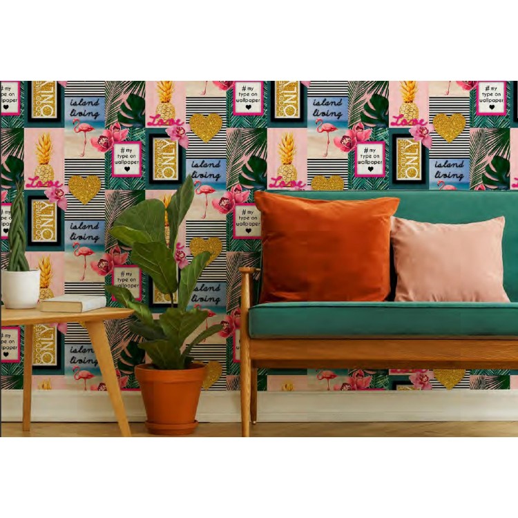 Ταπετσαρία τοίχου KIDS@HOME 106843 island living 1000x53cm Ταπετσαρία τοίχου KIDS@HOME 106843 island living 1000x53cm