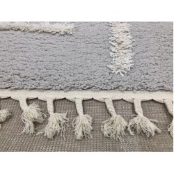 Χαλί Shaggy Thick 823 Grey-Cream - KoulisCarpets