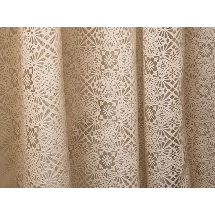 Ύφασμα Κουρτίνας Devoreh 3909 Beige Φ300 Με Το Μέτρο Ύφασμα Κουρτίνας Devoreh 3909 Beige Φ300 Με Το Μέτρο