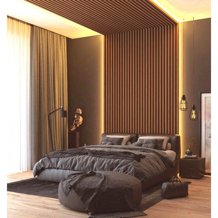 PS PANEL ΜΕ 3D ΠΗΧΑΚΙΑ 11 PIANO 12/122/2900mm GOLDEN OAK/D.BROWN
