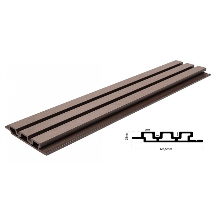WPC PANEL ΜΕ 3D ΠΗΧΑΚΙΑ25/176.5mm TEAK 8510 WPC PANEL ΜΕ 3D ΠΗΧΑΚΙΑ25/176.5mm TEAK 8510