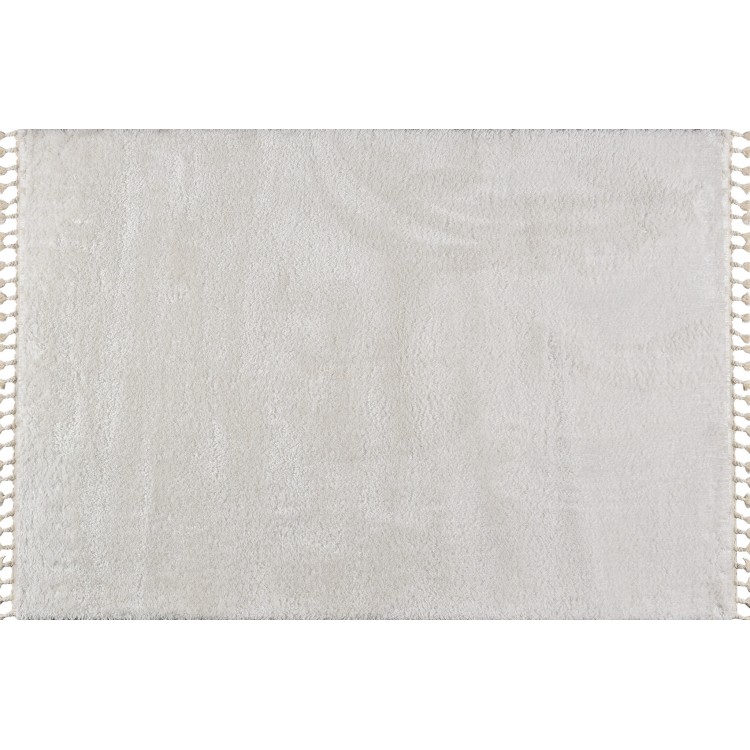 Χαλί Shaggy Silky White