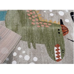 Χαλί παιδικό Dream Carousel 9904 Beige Dinosaur