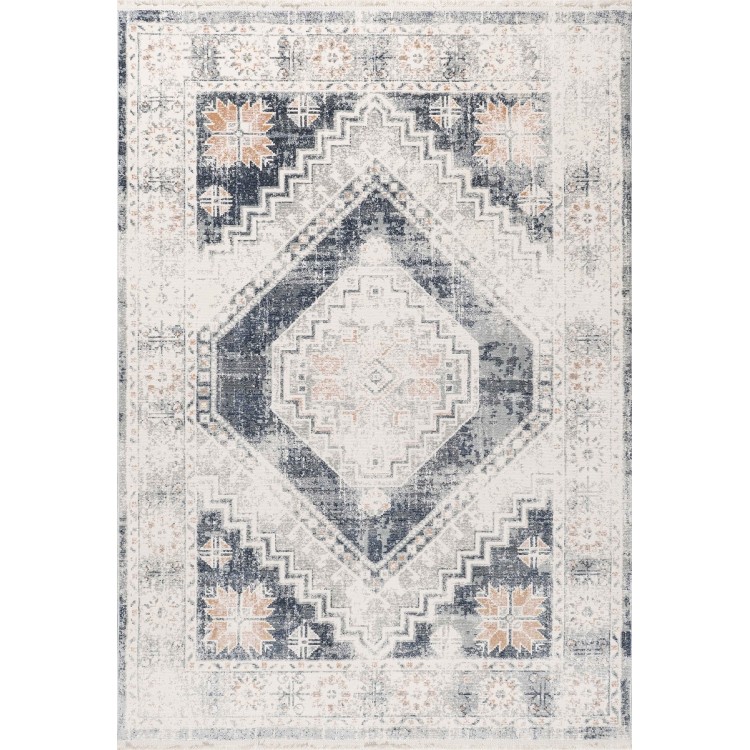ΧΑΛΙ BOHEMIAN 38455 NAVY BLUE - CREAM ΧΑΛΙ BOHEMIAN 38455 NAVY BLUE - CREAM