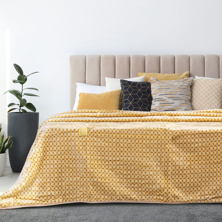 Beauty Home Κουβέρτα μονόχρωμη μονή Art 11000 σε 6 αποχρώσεις 160x220