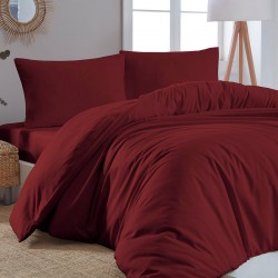 Beauty Home Παπλωματοθήκη μονή μονόχρωμη Art 1999 170x250 Μπορντό