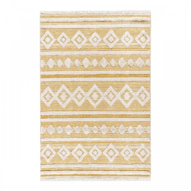 Beauty Home Χαλί βαμβακερό Morocotton 9239 125x180 Κίτρινο