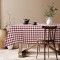 Beauty Home Επαγγελματικό τραπεζομάντηλο Checks Art Ε8032 145x145 Κόκκινο