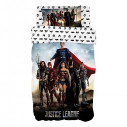 Beauty Home Σετ κουβερλί μονό Art 6186 Justice League 160x240 Εμπριμέ