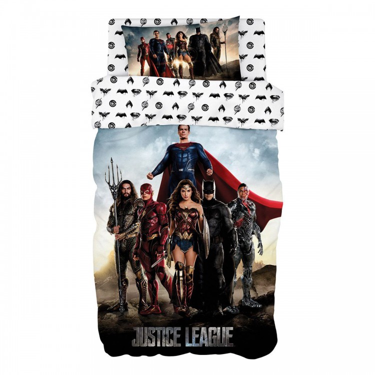 Beauty Home Σετ κουβερλί μονό Art 6186 Justice League 160x240 Εμπριμέ
