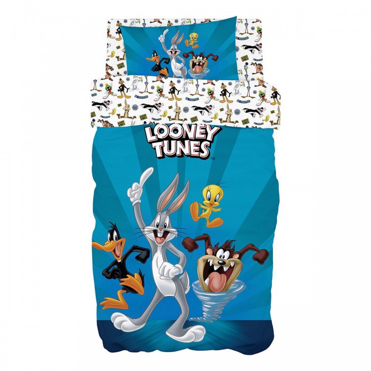 Beauty Home Σετ κουβερλί μονό Art 6188 Looney Tunes 160x240 Μπλε