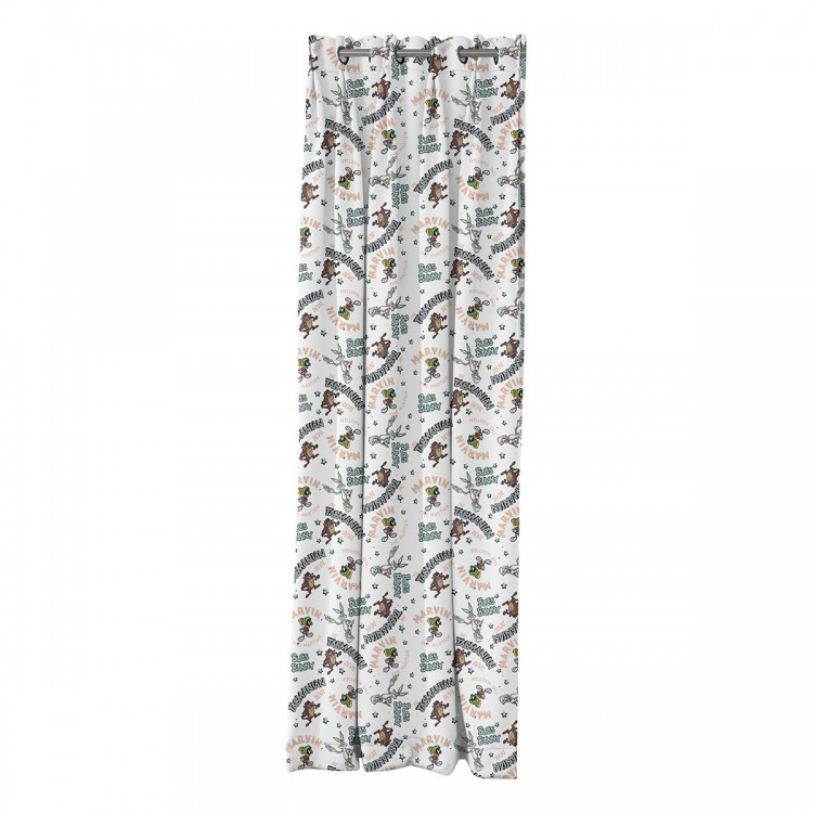 Beauty Home Κουρτίνα με 8 μεταλλικούς κρίκους Art 6189 Looney Tunes 180x250 Εμπριμέ