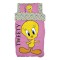 Beauty Home Σετ κουβερλί μονό Art 6190 Tweety 160x240 Ροζ