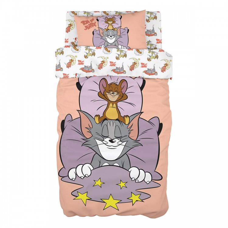 Beauty Home Σετ κουβερλί μονό Art 6194 Tom and Jerry 160x240 Εμπριμέ