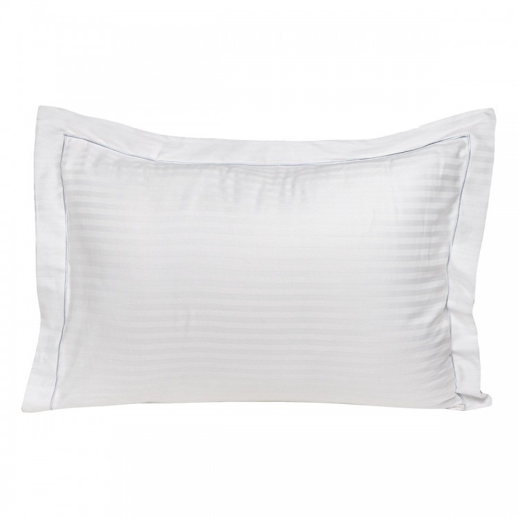 Beauty Home Ζεύγος μαξιλαροθήκες πλακέ Oxford Dobby Cotton Rich Blend Art 1381 53x73+5 Λευκό