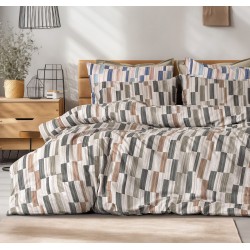Beauty Home Σετ παπλωματοθήκη φανελένια υπέρδιπλη Pinot Art 12632 230x250 Μπεζ,Πράσινο