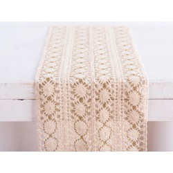 Beauty Home ΡΑΝΝΕΡ ΔΑΝΤΕΛΑ 23 cm ΕΚΡΟΥ / ΧΡΥΣΟ