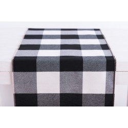 Beauty Home ΡΑΝΝΕΡ ΜΕΓΑΛΟ ΚΑΡΩ ΑΣΠΡΟΜΑΥΡΟ 32 cm x 1,5 m