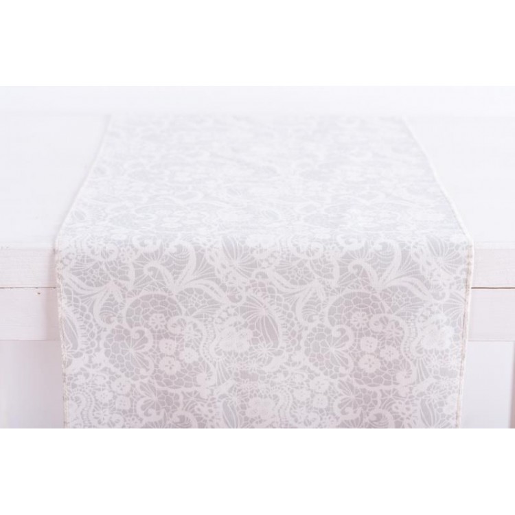 Beauty Home ΡΑΝΝΕΡ ΜΕ ΤΥΠΩΜΑ ΛΕΥΚΗ ΔΑΝΤΕΛΑ 32 cm x 1,5 m