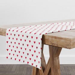 Beauty Home ΡΑΝΝΕΡ ΛΕΥΚΟ ΜΕ ΚΑΡΔΙΕΣ 32 cm x 1,5 m