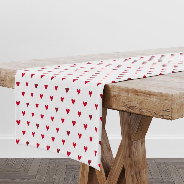 Beauty Home ΡΑΝΝΕΡ ΛΕΥΚΟ ΜΕ ΚΑΡΔΙΕΣ 32 cm x 2.5 m