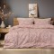 Beauty Home Σετ κουβερλί υπέρδιπλο Art 12214 Flora 100% Βαμβακοσατέν 300tc 220x240 Σομόν