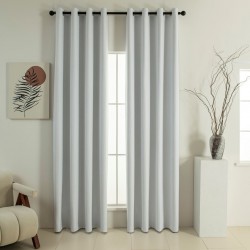 Beauty Home Κουρτίνα Full Blackout σκίασης με 8 κρίκους Soft Art 8391 Ice-Ecru 140x270 Πάγου