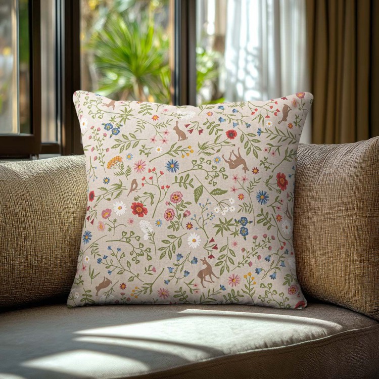 Beauty Home Μαξιλαροθήκη ΖΩΑΚΙΑ ΚΑΙ ΛΟΥΛΟΥΔΙΑ 40 x 40 cm