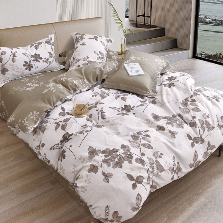 Beauty Home Σετ κουβερλί υπέρδιπλο Art 12275 Alcestis 220x240 Μόκα