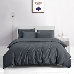 Beauty Home Σετ παπλωματοθήκη υπέρδιπλη Bamboo 300tc Art 12350 Midnight Charm 240x260 Ανθρακί