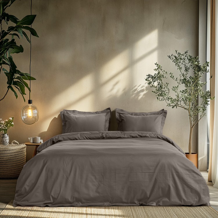 Beauty Home Ζεύγος μαξιλαροθήκες μονόχρωμες Art 1700 Harmony 52x73 Γκρι
