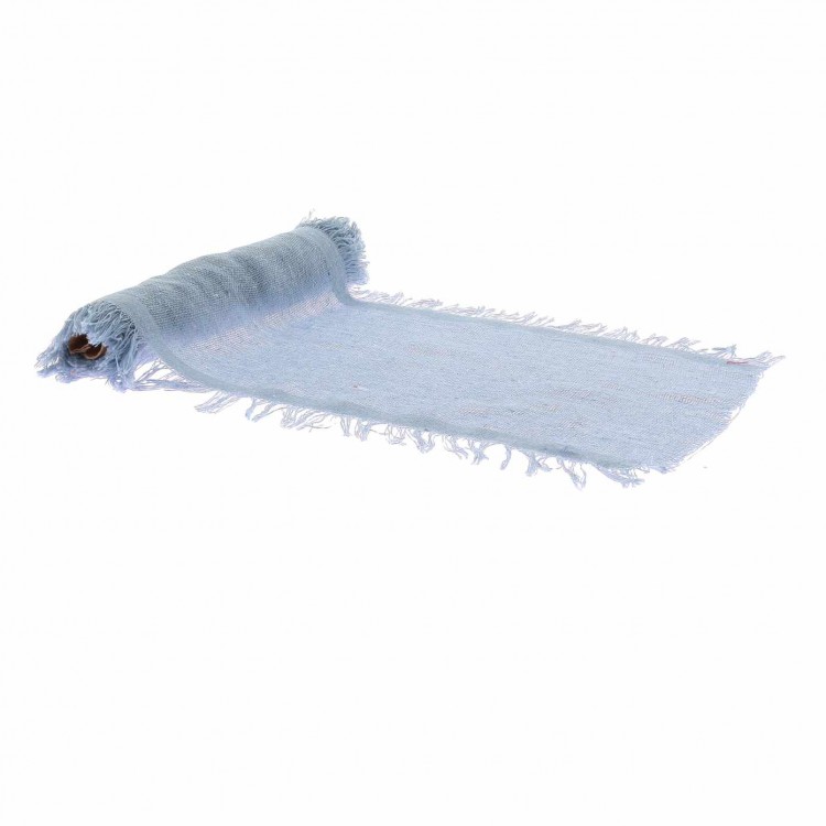 Beauty Home Ράννερ με ξέφτια – Γαλάζιο 30 cm x 3 m
