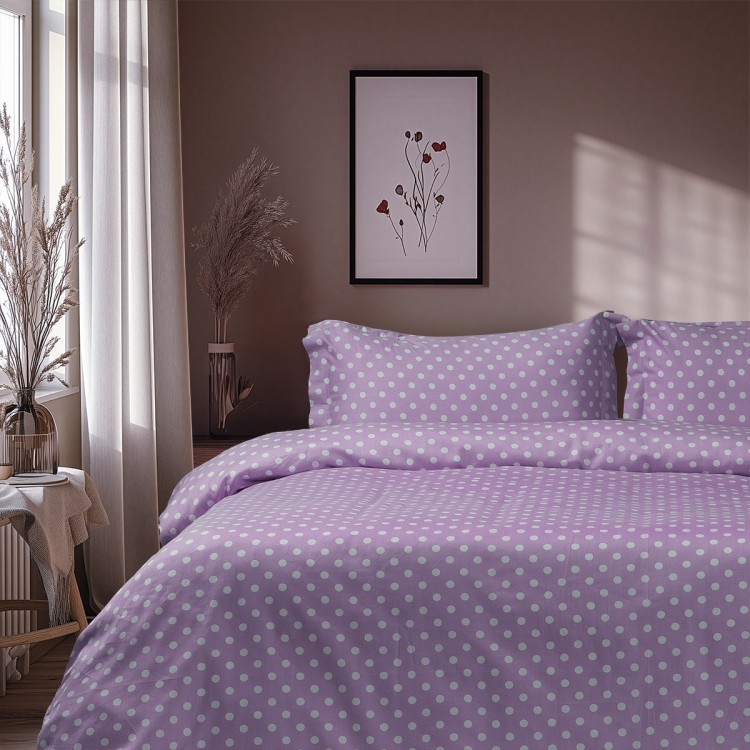 Beauty Home Σετ κουβερλί μονό Art 10101 Fancy 160x230 Λιλά