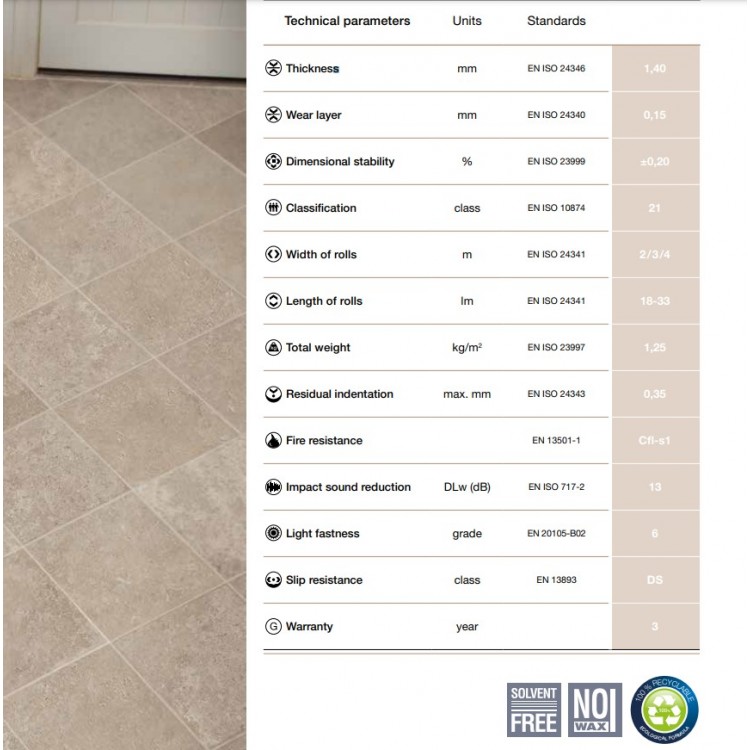 Πλαστικό Δάπεδο PVC Terrana 4219-257-4 1.4mm Απομίμηση Φελλού 2Μ Πλαστικό Δάπεδο PVC Terrana 4219-257-4 1.4mm Απομίμηση Φελλού 2Μ