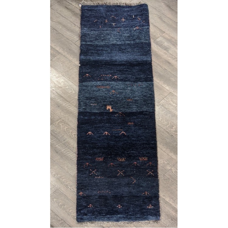 Διάδρομος Χειροποίητος Μάλλινος Gabbeh Blue 56x206 Διάδρομος Χειροποίητος Μάλλινος Gabbeh Blue 56x206
