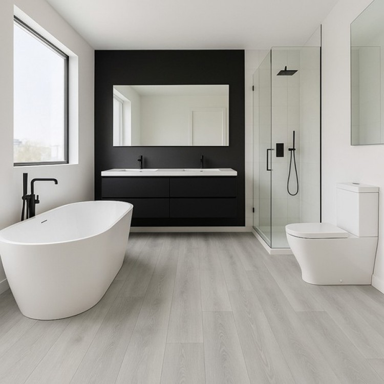 BASIC LVT ΒΙΝΥΛΙΚΗ ΛΩΡΙΔΑ 2mm GREY OAK 98282 NewPlan