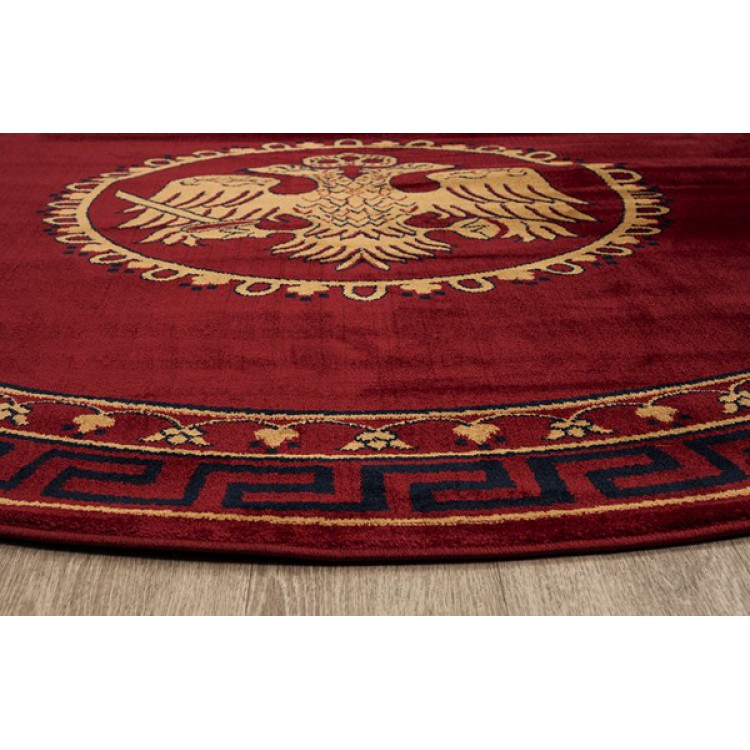 ΧΑΛΙ ΕΚΚΛΗΣΙΑΣΤΙΚΟ ATHOS 2128A BURGUNDY  ΡΟΤΟΝΤΑ - 200X200  NewPlan