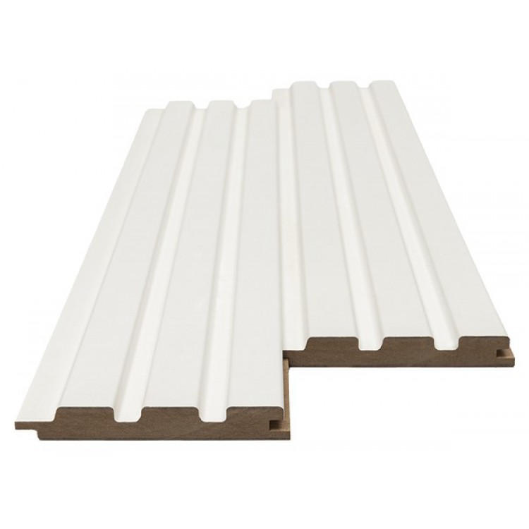MDF PANEL ΜΕ 3D ΠΗΧΑΚΙΑ 502040 BEAT ST 16/119/2750mm WHITE NewPlan