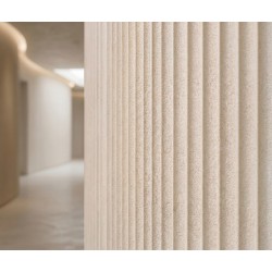GIGA PANEL 1200/2800mm (ΣΕΤ 2ΤΜΧ)  ΕΥΚΑΜΠΤΗ ΠΕΤΡΑ 113020 RIPPLE BOARD BEIGE WHITE NewPlan