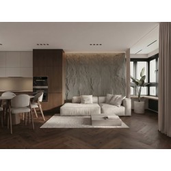 PANEL PU ΤΕΧΝΗΤΗΣ ΠΕΤΡΑΣ 314040 MUSHROOM STONE 600/1200mm LIGHT GREY NewPlan