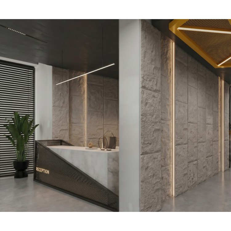PANEL PU ΤΕΧΝΗΤΗΣ ΠΕΤΡΑΣ 305040 STONE SKIN 600/1200mm LIGHT GREY NewPlan